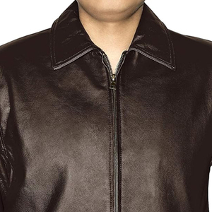 Chaqueta de cuero PU de motorista vintage personalizada para hombre, chaqueta de motocicleta masculina con cremallera, patrón teñido a prueba de agua desgastado para primavera - Product Image 2