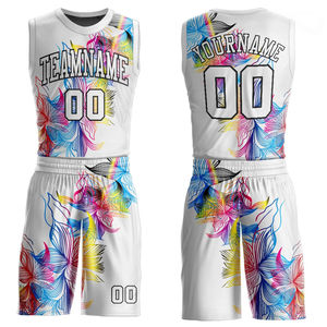 Uniformes de baloncesto hechos a medida de alta calidad 2025, ropa deportiva transpirable al por mayor, camiseta de baloncesto de nuevo diseño en blanco baja - Product Image 1