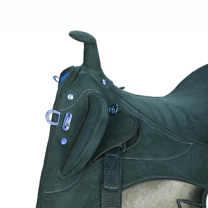 Venta al por mayor de alta calidad, diseño único, colores negros, cuero de vaca, monturas para montar a caballo - Product Image 4