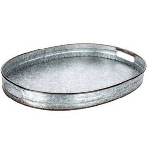 Bandeja de restaurante de Metal con acabado antiguo moderno más vendida Diseño ovalado elegante para servir comida - Product Image 1
