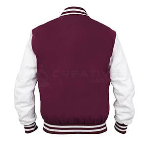 Logo personnalisé Veste Letterman de qualité supérieure avec col montant Manches longues À la mode Confortable Laine Polaire Taille 4XL - Product Image 5