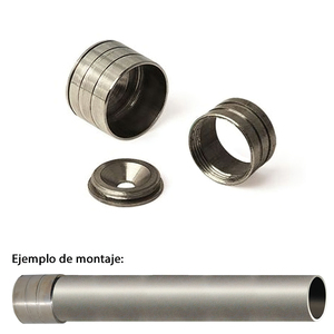Supporto per Barra Appendiabiti a Parete O/ 12 mm. Presa in Ottone Nichelato (Cromato) - Product Image 1