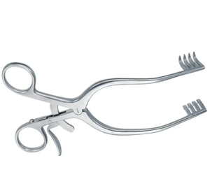 Écarteur Mollison pour adultes 13 cm 3X3 broches 14 mm de profondeur courbé en acier inoxydable allemand Instruments de chirurgie plastique de base - Product Image 2
