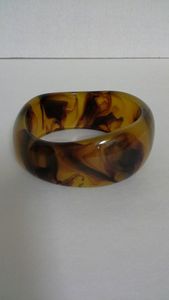 Multicolor Resin <b>Bracelet</b> with Abstract Design - Product Image 4
