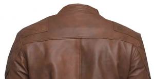 Chaquetas de Cuero Casuales para Hombre, Chaqueta de Cuero 100% Genuino, Chaquetas de Moda de Cuero Desgastado, Chaqueta para Hombre - Product Image 6