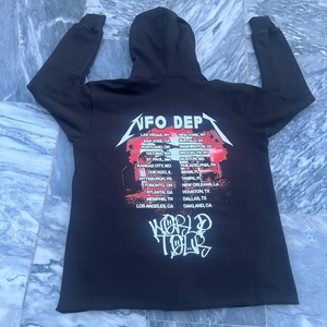 เสื้อมีฮู้ดแบบสวมหัวพิมพ์ลายพัฟเสื้อ3D ฮิปฮอปผ้าฝ้ายน้ำหนักมากกำหนดเองไม่มีเชือก - Product Image 2
