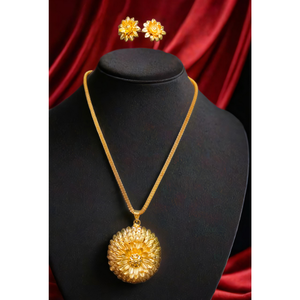 Super Grade collar pendientes conjunto con 22Ct chapado en oro diseño de moda collar pendientes conjunto para mujeres usan joyería - Product Image 1