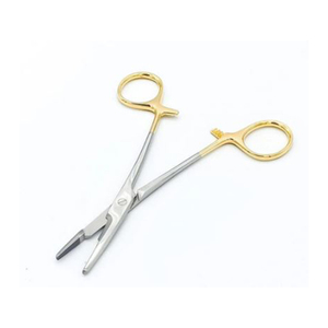 Porte-aiguille chirurgical manuel en acier inoxydable de haute qualité avec mâchoires en carbure de tungstène certifié CE - Product Image 1