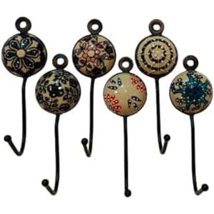 Ensemble de 6 crochets et porte-manteaux élégants à fixer au mur, nouveaux crochets et porte-manteaux élégants et classiques pour la maison, prix le plus bas - Product Image 1