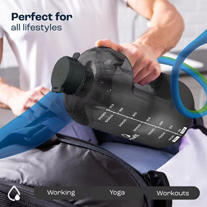 Botella de Agua Deportiva de Plástico de Gran Capacidad a Prueba de Fugas con Marcador de Tiempo para Entusiastas del Fitness - Product Image 6