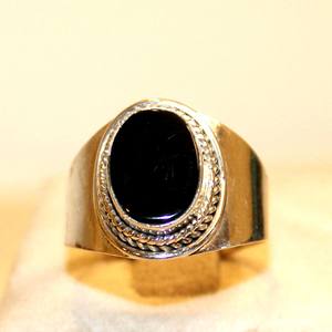Exquisita joyería hecha a mano piedra preciosa anillo de ónix negro gran oferta mujer joyería regalo personalizado fiesta plata 925 banda OEM - Product Image 6