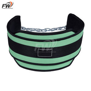 Ceinture de musculation en nylon personnalisée avec chaîne en acier pour dips et tractions - Product Image 6