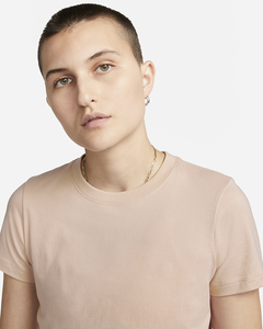 Camiseta básica suave de algodón 100% para mujer, camisa con Logo personalizado en blanco para exteriores, cuello redondo, venta al por mayor - Product Image 3