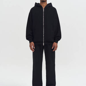 Survêtements décontractés pour hommes, poids lourd, 100% coton, respirant, imprimé sur mesure, style streetwear, vêtements d'hiver, logo frontal, prix de gros - Product Image 3