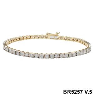 สร้อยข้อมือเทนนิสทอง14K หรูหราพร้อม2.08CTW กลมตัดเพชรสร้อยข้อมือและกำไลข้อมือ - Product Image 2