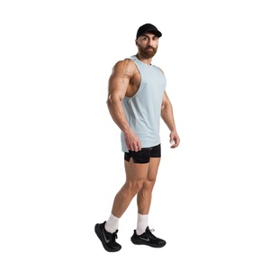 Wholesale <b>Mens</b> Athletic Tank Top Lightweight Light Color Sleeveless Quick Dry Shirt for Gym Jogging and Outdoor Training - Product Image 6
