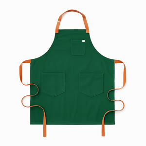 Canvas Bib Sleeveless Apron <b>Multiple</b> <b>Colors</b> Double Pockets Water Resistant Ready Stock Custom Logo Embroidery Option Fashionable - Product Image 6