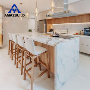 AMAZBUILD Armoires de <span class=keywords><strong>cuisine</strong></span> modulaires modernes Style européen Laque <span class=keywords><strong>Cuisine</strong></span> Designs Made In China - Product Image 2