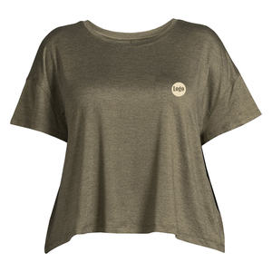 T-shirts d'été personnalisés d'usine OEM pour jeunes femmes T-shirts surdimensionnés imprimés décontractés de grande taille GSM couleur Bangladesh Logo - Product Image 4