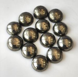 พลอยไพไรต์ธรรมชาติแบบหลวม2มม.-50มม. หลังแบนสีทองสำหรับทำเครื่องประดับ - Product Image 3