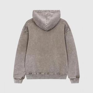 เสื้อฮู้ดลายกรดสำหรับผู้ชายและผู้หญิงเสื้อมีฮู้ดแบบวินเทจผ้าคอตตอน100% ไหล่ตกโลโก้แบบกำหนดเองขายส่งสำหรับฤดูหนาวของผู้ชายผู้หญิง - Product Image 2