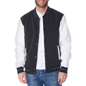 Custom Embroidery Front Wool Varsity <b>Baseball</b> <b>Jacket</b> <b>Men</b> Winter Lightweight Eco-Friendly Breathable Windproof Reversible Street - Product Image 5
