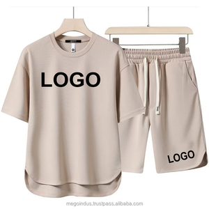 Casual Tracksuit for Men T-shirt and <b>Shorts</b> 2 Pieces Sweat <b>Short</b> Fashion Tracksuit Mens <b>Shorts</b> Summer Sets - Product Image 1