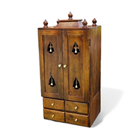 Altar Espacioso de Madera Sólida de 42 Pulgadas para Culto Espiritual, Pooja Ghar con 2 Puertas y 4 Cajones, Color Blanco Brillante, para Hogar, Oficina, Cumpleaños, Bodas