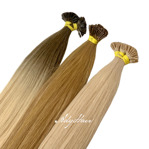 Vente en gros 2023 extensions de cheveux humains à pointe plate en kératine russe brute Remy à double tirage préliée - Product Image 2