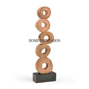 Escultura decorativa para el hogar chapada en oro de alto grado hecha de Metal de alta calidad de diseño de hojas únicas curvas al mejor precio - Product Image 5