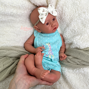Massive Vollsilikon-Reborn-Puppe Mädchen Künstlerisch Bemalt Lebensecht Handgefertigt Neugeborenes Baby-Puppe Boneca Reborn Corpo De Kits Geschenk - Product Image 5