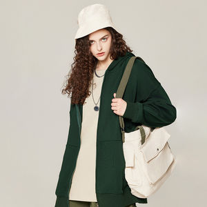 Sudaderas con Capucha Personalizadas Unisex 100% Algodón con Cierre, Estilo Holgado de Felpa Francesa, Moda Urbana, Servicio OEM - Product Image 5