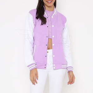 Manufacturers' High Quality Women's Letterman Jacket Casual Adult Wear Breathable and Finished Processing Wholesale - Product Image 5