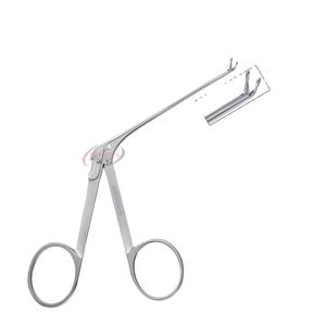 JUERS 35 Forceps ovales incurvés vers le haut 0,6 mm, à embout cuillère 4,5 mm, à mâchoires longues, manuel, certifié CE, instrument de microchirurgie ORL en acier inoxydable - Product Image 1