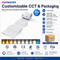 Feuille LED Flexible Ultra Fine en Rouleau de 10m, Panneau LED DC24V Découpable SMD 2835 pour Affichages de Boîtes Lumineuses