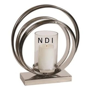 Bougeoir écologique Décoration de mariage Bougeoir en métal finition antique - Product Image 1