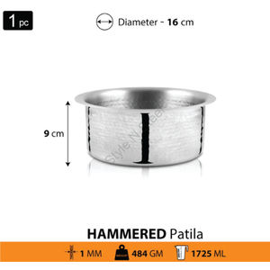 หม้อทำอาหารทำจากสเตนเลสทนทานน้ำหนักเบามีสไตล์ดีไซน์คลาสสิกพร้อมค้อนทุบ - Product Image 3