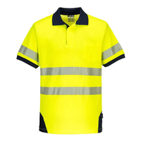 Camiseta Polo de Alta Visibilidad Naranja y Negra de Manga Larga, Reflectante, Transpirable, Resistente al Viento, Certificada CE, Unisex, Ropa de Trabajo de Poliéster