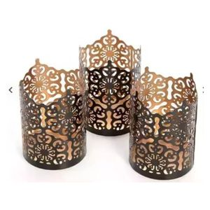 Cutwork Metal Votive Holder <b>Candle</b> Jar for Home & Hotel Decor for Christmas Year-Round Other <b>Candle</b> Holders <b>Lanterns</b> <b>Candle</b> Jars - Product Image 1