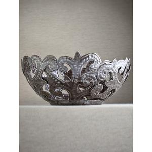 Cuenco para servir frutas de tendencia superior, redondo de aluminio para fiesta de boda y mesa de Hotel, cuencos grises decorativos para servir - Product Image 1