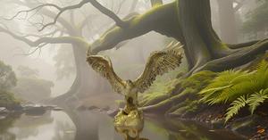 Statue d'aigle en laiton Sculpture sauvage à collectionner Sculptures rustiques et Art décoratif, couleur dorée des animaux de la forêt - Product Image 5