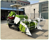 Moissonneuse-batteuse à riz, blé et céréales avec moteur diesel 25 CV, mini-batteuse haute efficacité pour utilisation en montagne