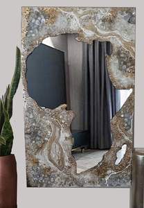 Modern Rectangle Designer Bathroom Sleek Vanity Hanging Wall <b>Photo</b> <b>Frame</b> Handmade Buffalo Bone - Product Image 2