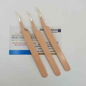 Pince à épiler de haute qualité à 45 degrés en acier inoxydable de couleur nue pour extensions de cils - Product Image 4