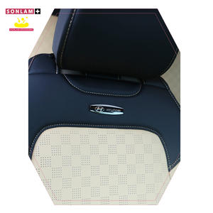 Crème & Noir Cuir Nappa Intérieur Accessoires automobiles Cuir Housses de siège de voiture Design Housses de siège pour voitures Siège avant Vente en gros ODM - Product Image 2