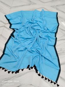 Blusa de Sari de Algodón Tejido de Secado Rápido y Cómodo para el Verano, Vestido Liso de Peso Medio Ecológico para Niñas, Múltiples Opciones de Color - Product Image 2