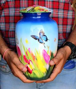 Memorial Container Jar <b>Pot</b> Cremation Urn Full Size Standard Butterfly Urns for <b>Ashes</b> Keepsake for <b>Ashes</b> Adult Female Custom Size - Product Image 5
