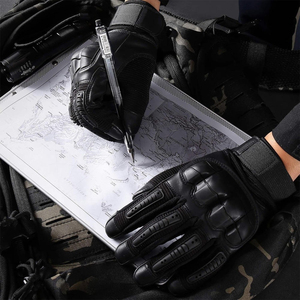 Guantes tácticos con logotipo personalizado Guantes tácticos de trabajo de cuero para hombres en guantes tácticos de Bajo Moq 2026 - Product Image 2