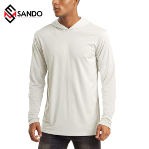 เสื้อยืดกีฬาแขนยาวสำหรับผู้ชายเสื้อมีฮู้ดเสื้อกีฬาแขนยาวออกแบบโลโก้ได้ตามต้องการ - Product Image 3