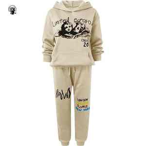 Ropa Deportiva ÚNICA con Logotipo Personalizado, Conjunto Deportivo de 2 Piezas con Capucha, Cortavientos, Ecológico, de Forro Polar, con Cordón Ajustable para Mujer, Otoño-Invierno - Product Image 5